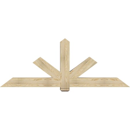 Ekena Millwork Kennewick Rough Sawn Timber Gable Bracket, Douglas Fir, 84"W x 31"H x 6"D x 6"F, 9/12 Pitch GBW084X31X0606KEN00RDF